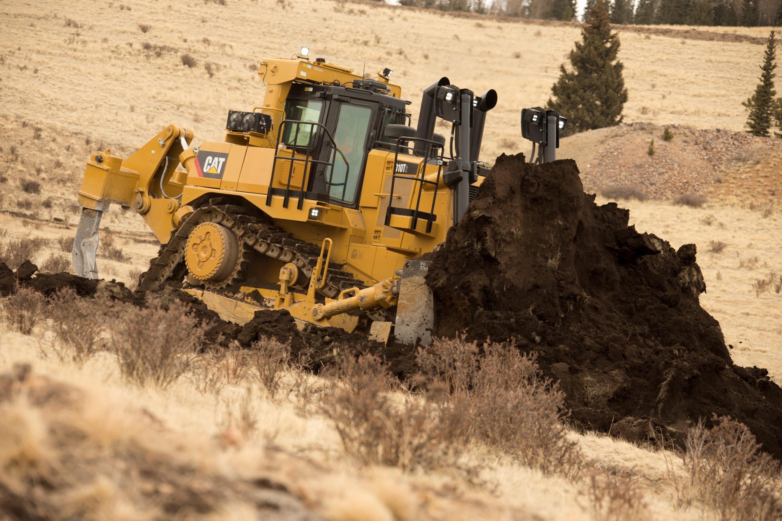 dozer pushing dirt